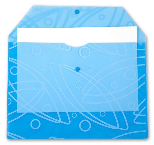 Папка-конверт на кнопке Бюрократ c рисунком 